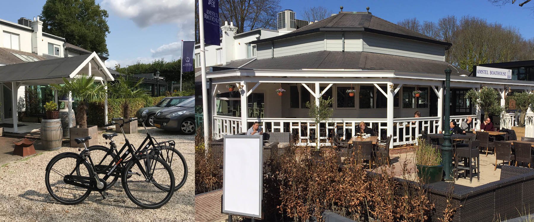 Fietsen Amstel Boathouse Terras
